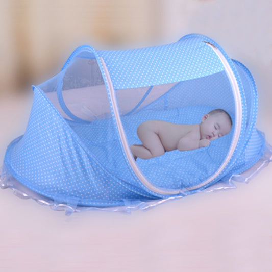 Lit de voyage pliable pour bébé avec moustiquaire et oreiller