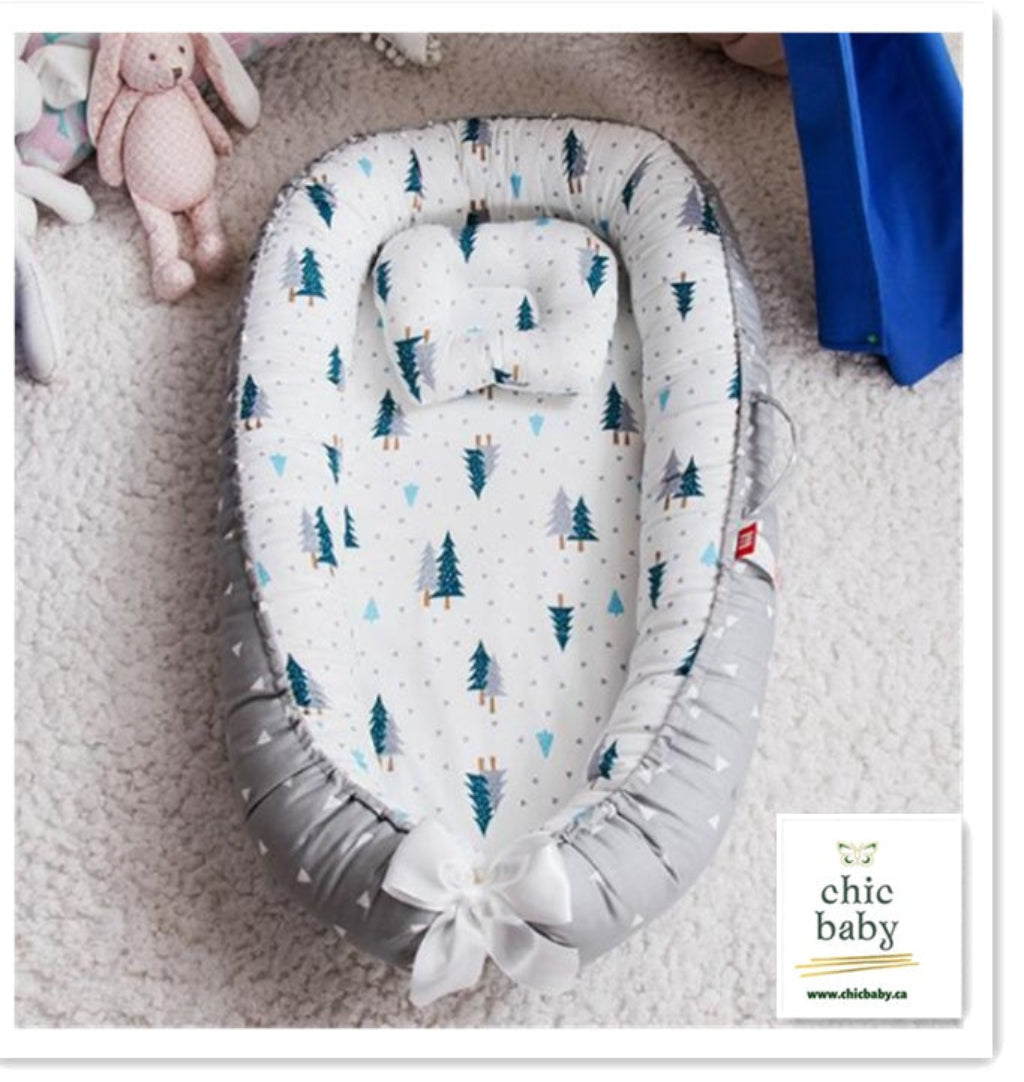 Lit de voyage en coton pour bébé – Portable, lavable et pliable