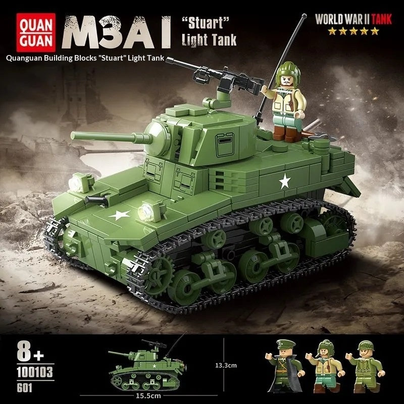 Baustein-Set Panzer Modell – Kreatives Fahrzeug Spielzeug für Kinder
