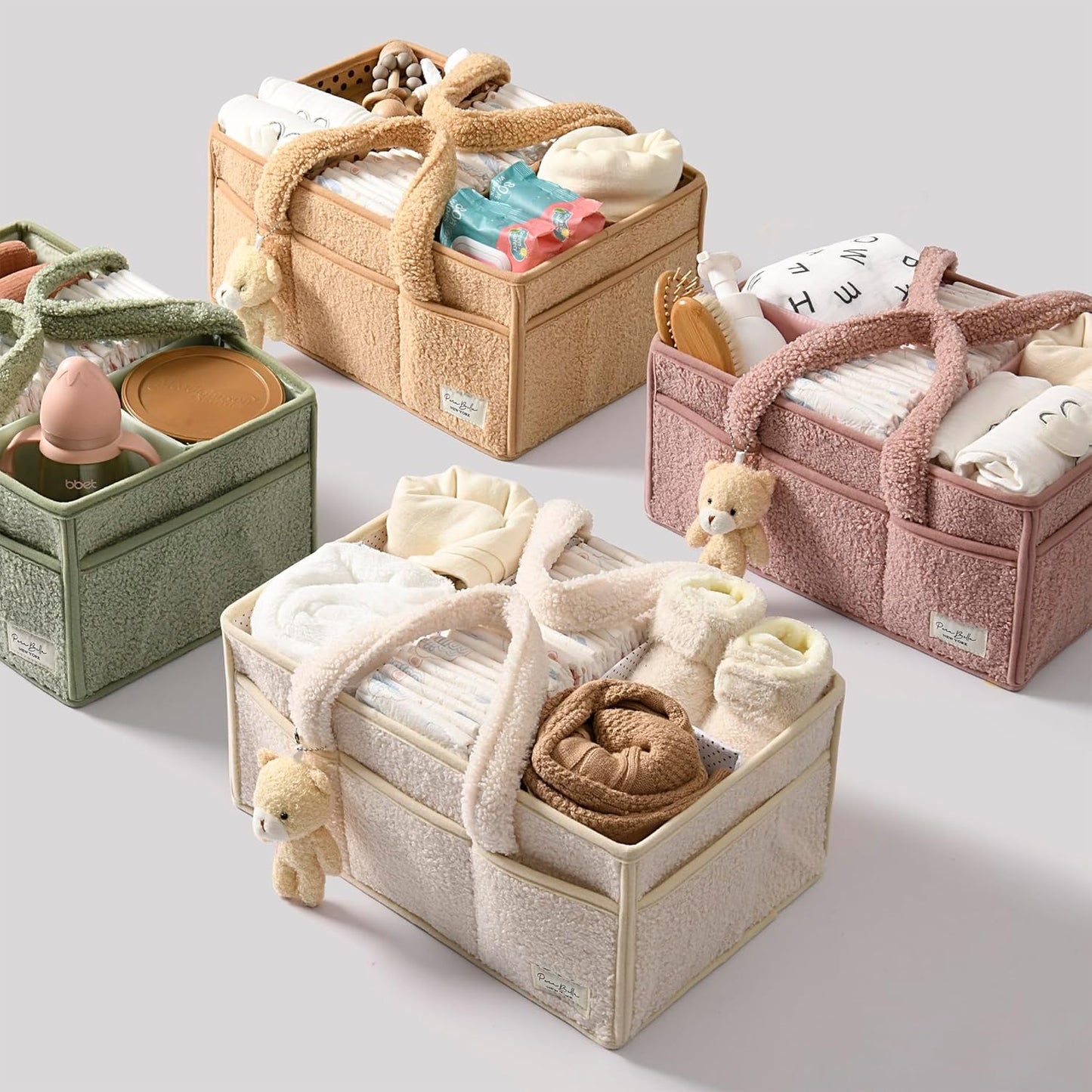 Organisateur de couches pour table à langer – panier de rangement haut de gamme pour les essentiels de bébé