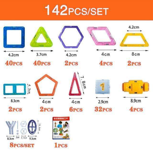 Blocs de construction magnétiques pour enfants – Jeu de construction à faire soi-même, jouet éducatif et cadeau créatif